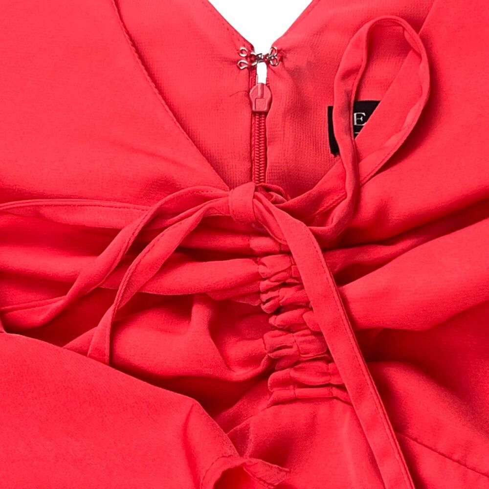 Eloquii Cocktail Dress 26 Pink Flared Sleeves Flowy Adjustable Neckline Dress - Picture 8 of 14